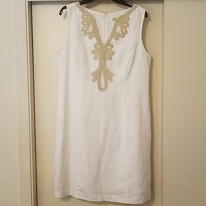 White linen dress